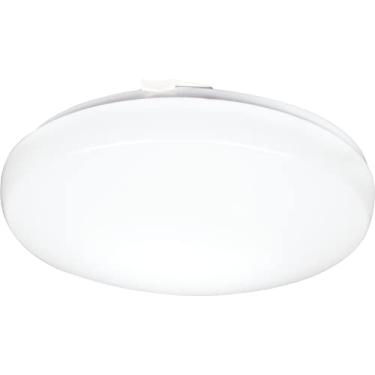 Imagem de Lithonia Lighting Montagem embutida LED redonda de 28 cm, luminária de teto moderna de perfil baixo, temperatura de cor fria de 4000K, regulável, branco (FMLRL 11 14840 M4)