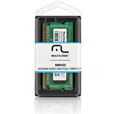 Imagem de Memória Para Notebook DDR3 4GB 1600 mhz 1,35V sodimm - Multilaser MM420