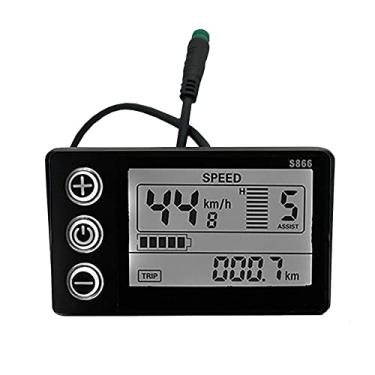 Imagem de Qudai Display LCD para bicicleta elétrica S866 24V 36V 48V painel de controle medidor de scooter elétrico para bicicleta elétrica com plugue à prova d'água