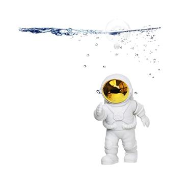 Imagem de MIMIRACLE Decoração de astronauta de aquário decorações flutuantes de aquário ornamentos de aquário de peixes decorações resina ecológica