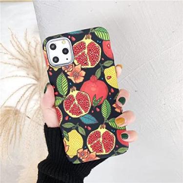 Imagem de Capa de telefone com padrão de flores silvestres para iPhone 14 Pro Max pequena flor amarela padrão romã capa à prova de choque para iPhone 13 11 12 Pro Max Mini XS X XR 7 8 14 Plus (iPhone13 Pro, padrão de romã)