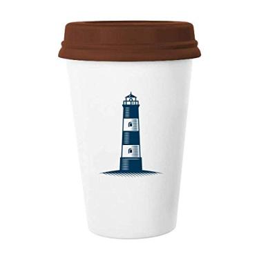 Imagem de Lighthouse Navigation Military Ocean Mug Coffee Drinking Glass Ceramic Cup Lid