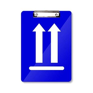 Imagem de Upwards Placa de Prancheta Azul Quadrado Aviso Mark Pasta Bloco de Escrita Placa de Apoio A4