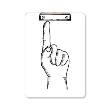 Imagem de Up Gesture Line Desenho Padrão Prancheta Pasta Bloco de Escrita Placa de Apoio A4