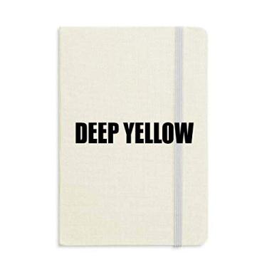 Imagem de Caderno com nome em cor amarela profunda capa dura diário diário A5 presente