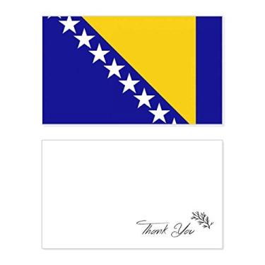 Imagem de Bandeira nacional da Bósnia e Herzegovina, cartão de agradecimento de aniversário