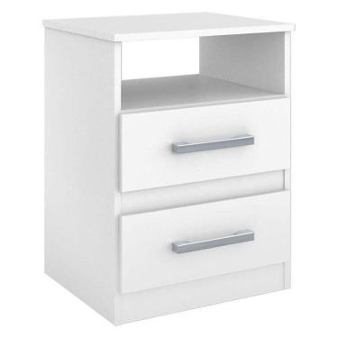 Imagem de Mesa de Cabeceira com 2 Gavetas Moval Apolo - Cores Flex Branco/Rosa/Azul/Lilás