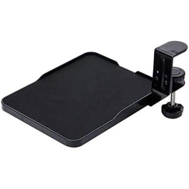 Imagem de Plataforma De Bandeja De Mouse Ergonômica, Placa De Extensão De Mouse, Suporte De Pulso, Suporte De Teclado, Almofada De Mão Para Mesa, Pode Ser Girado Em 360° Ou Com Plataforma Deslizante,B-preto