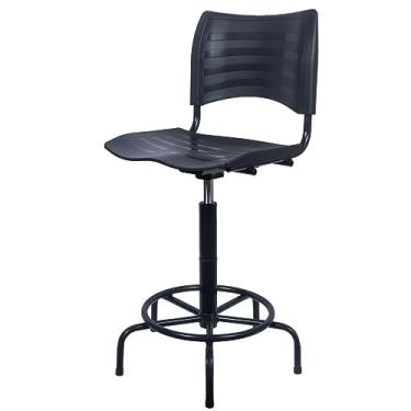 Imagem de Cadeira caixa alta plastica turim preta POPMOV 283