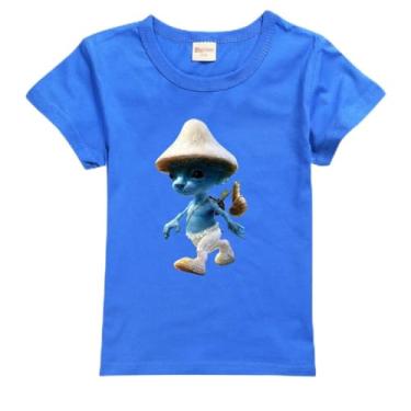 Imagem de Smurf Cat Kids Summer Camiseta de manga curta algodão bebê meninos moda roupas Wаnnnуwаn meninos roupas meninas camisetas tops 8T camisetas, A2, 14-15 Years