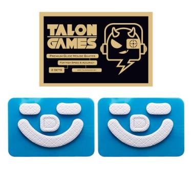 Imagem de TALONGAMES Série 3D Super Fast Mouse Feet Skates compatíveis com Razer DeathAdder V3 Pro Gaming Mouse Feet Replacement PTFE Padrão 3D Low Friction Pro Performance Upgrade