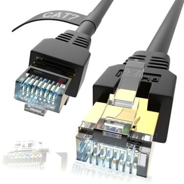 Imagem de Cabo Ethernet 125 pés, Cat7 3 pés 15Ft 25Ft 50Ft 100Ft 125Ft 150Ft 175Ft 200Ft 225Ft 300Ft 330Ft 400Ft Heavy Duty SFTP 10 Gigabit 600MHz com OFC para modem, roteador, LAN, CCTV, computador