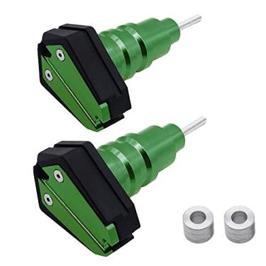 Imagem de RCRBT Protetor deslizante de quadro de motocicleta protetor de queda de carenagem de motor de impacto CNC compatível com Kawasaki Ninji650 Z650 ER6N/6v (verde)