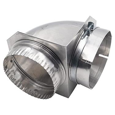 Imagem de Supplying Demand 60631 4396006 Secadora de roupas Conector de ventilação de cotovelo de 10 cm de alumínio 90 graus