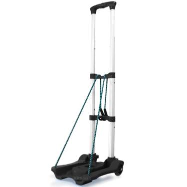 Imagem de Carrinho De Mão Dobrável E Multiuso Genérico Preto Com Rodas De Borracha Capacidade De 40kg