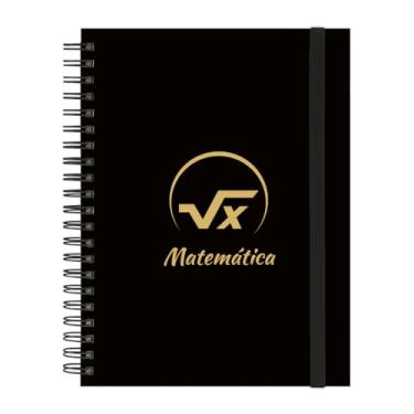 Imagem de Caderno Universitário Plus 12 Matérias Profissões Matemática (Preto e Gold)