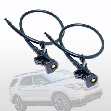 Imagem de Grungelweal 1 par AR3Z-17603-A, BB5Z-17603-A bicos de lavagem de para-brisa dianteiros jato de spray com Ford Explorer 2011-2015A MK5 2011-2018 substituto com Ford Mustang 2010-2014 substituição