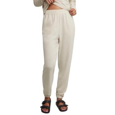 Imagem de Hanes Calças de moletom femininas originais de lã, calça de moletom escovada macia, roupa feminina loungewear, 29, tamanho grande disponível, Trigo mesclado, XGG