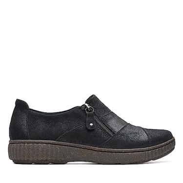Imagem de Clarks Sapato Oxford feminino Caroline Grace, Couro preto, 12 Wide
