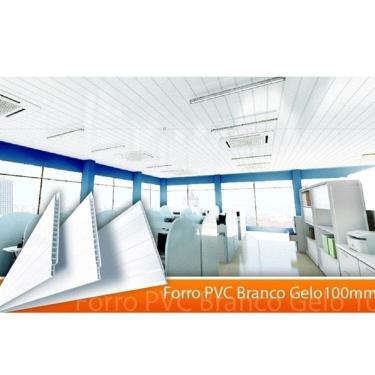 Imagem de Kit 15 Caixas com 90 M² Forro de Pvc Polifort 8mm X 20cm X 3m m² Branco Gelo