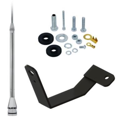 Imagem de Antena Móvel Px 2,70 metros Prolongador 60cm Inox Suporte Novo Volvo F