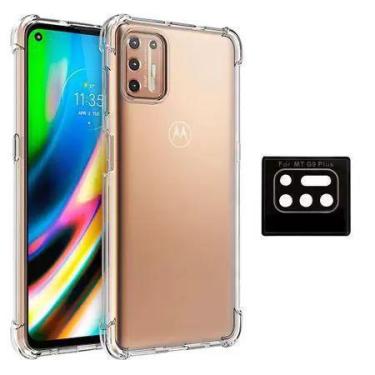Imagem de Capa Anti Queda + Película Câmera Moto G9 Plus + Kit Aplicação - Unive