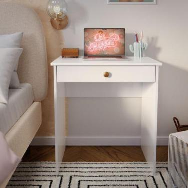 Imagem de Escrivaninha Multifuncional com 1 Gaveta Sala / Quarto Estilo Cor Bran