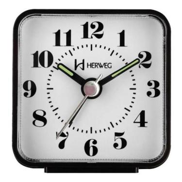 Imagem de Despertador Herweg Contínuo Preto 2504-034