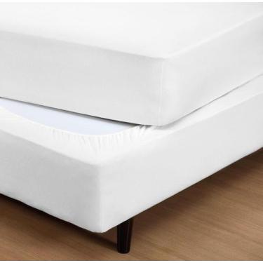 Imagem de Saia Fit Box Queen - 100% Malha Algodão  - Têxtil Sul Brasil, Branco
