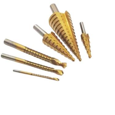 Imagem de Kit 6 Brocas - 3 Escalonada 4-12/20/32 3 cortes lateral 3mm-6mm-8mm - 