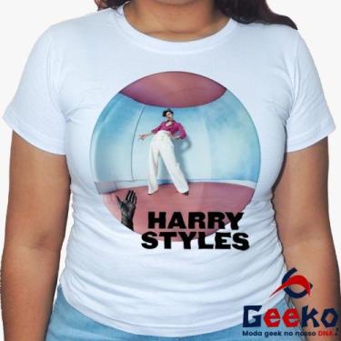 Imagem de Baby Look Harry Styles 100% Algodão - Pop - Geeko, Branco, M