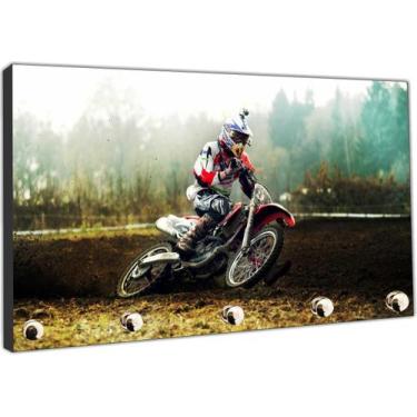 Imagem de Porta Chaves Motos Motocicleta Motocross Retrô Organizador Chaveiro - 