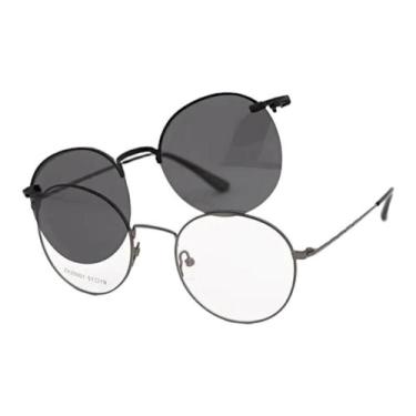 Imagem de Armação Óculos De Grau Feminino Redonda Clipon 2 Em 1 Joey - Palas Eye