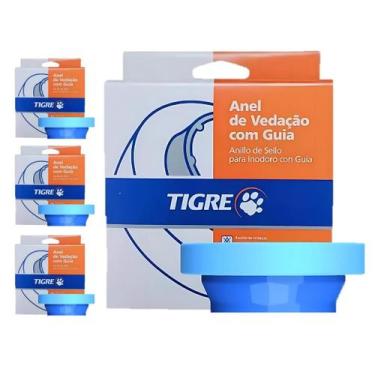 Imagem de Kit 4 Anel De Vedação Para Vaso Sanitário Com Guia Tigre
