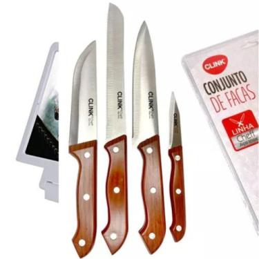 Imagem de Conjunto De Facas 4 Peças Linha Chef Clink Aço Inox - LCINK