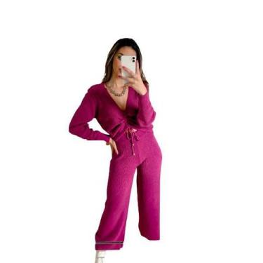 Imagem de Conjunto de tricot blusa e calça pantalona mousse SKU306 - Trêstonstri