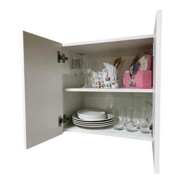 Imagem de Armario 2 Portas De Abrir Com Amortecedor Sem Puxador - Oraculo, Branc