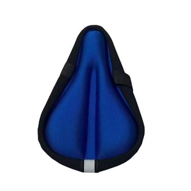 Imagem de MINILUJIA Capa de almofada de selim de gel macio de bicicleta infantil para meninos e meninas, 23 x 15 cm, respirável e extramacia, espuma viscoelástica para crianças (azul)