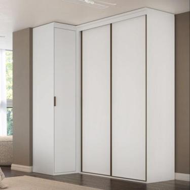 Imagem de Guarda Roupa de Canto Porta de Correr 3 Portas MDF Spacios Belmax, Bra