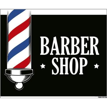 Imagem de Placa Sinalização - Barber Shop 27X35
