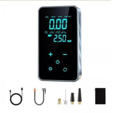 Imagem de Compressor De Ar Portátil Bomba Inflável Carros Moto Bike - Tomate