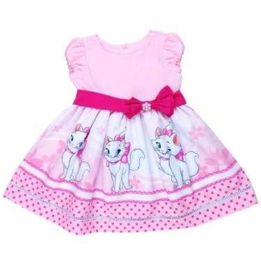 Imagem de Vestido Gatinha Marie Com Manga Festa Infantil Temática - Ateliê Iza R