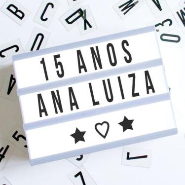 Imagem de Luminária Led Light Box Letreiro Cinema A4 + 96 Caracteres - Leisure