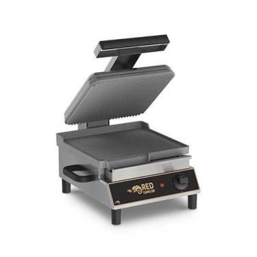 Imagem de Chapa para Lanche Sanduicheira Prensa Estriada 42,5cm 220V - RED Chame