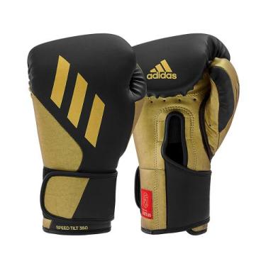 Imagem de Luva de Boxe Vegana adidas TILT 350 Cactus, Preto, Dourado, 12 Oz