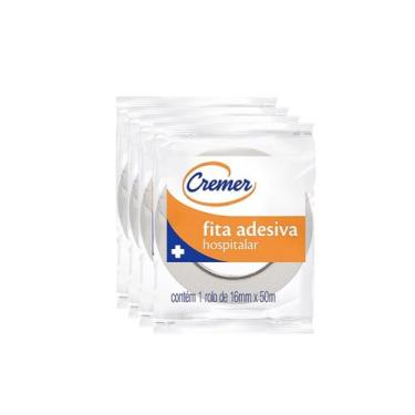 Imagem de Fita Hospitalar Adesiva Branca 16MM X 50M (PCT C/4 UND) - Cremer