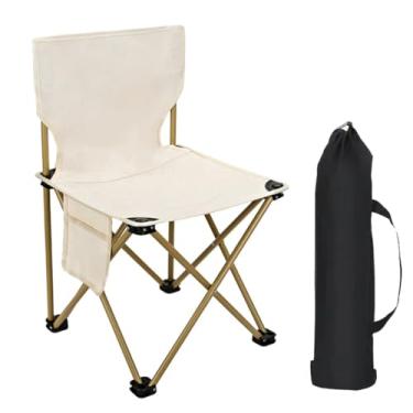 Imagem de Cadeira de acampamento dobrável, cadeira de mochila portátil ao ar livre para pesca, caminhadas, piquenique, acampamento, praia, gramado, concerto, cadeira de acampamento compacta ultraleve com bolsa
