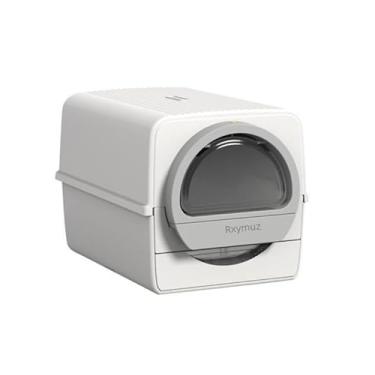 Imagem de Rxymuz Caixa de areia para gatos autolimpante, dispensador automático de areia