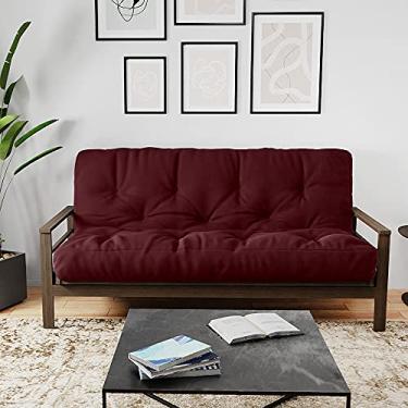 Imagem de Royal Sleep Products Novo colchão Futon de substituição capa sólida 9 camadas direto da fábrica Full/Queen feito nos EUA (vinho, solteiro)