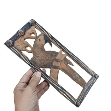Imagem de Decoração de Parede em Madeira Entalhada à Mão, Quadro ARARA